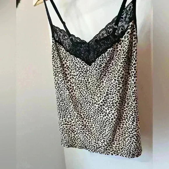 Vintage Jessica Womens  Leopard Print Babydoll Lace Cami Lingerie Top Large - Picture 11 of 11